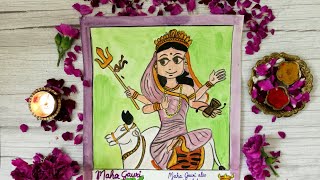 Happy Vijayadashami ! Hand Painting of the 9 Avatars of Durga Devi ! #shorts #bakeandtadkashorts24