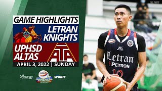 #NCAASeason97 GAME HIGHLIGHTS: Letran Knights vs UPHSD Altas | April 3, 2022