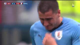 Giménez llora en pleno partido | Uruguay vs Francia