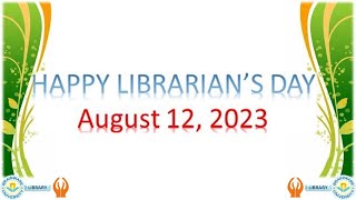 NATIONAL LIBRARIAN'S DAY 2023: a tribute