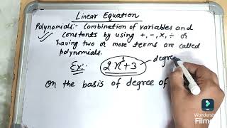 linear equation basic