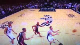 Tim Duncan Pats Manu on his Bald Spot