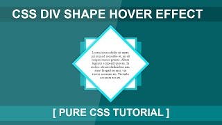 Css Div Hover Effect Tutorial - html5 Css3 Hover Effect