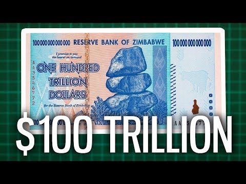 What is a 100 trillion Zimbabwe dollar worth?