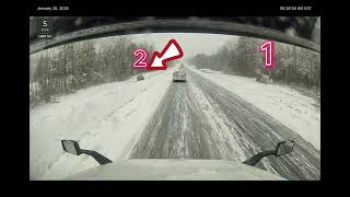 🚛💥 Грузовик выжил, а три машины – нет! Truck Survives, But 3 Cars Crash! ❄️ #TruckAccident