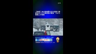 【速報】旭山動物園付近の道路で複数台のバスや乗用車が衝突　けが人複数との情報 #Shorts