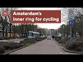 Ride in an Amsterdam main Cycle Street