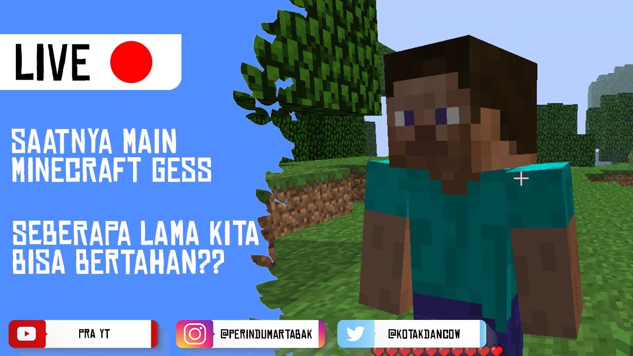 Live Survival Minecraft Siang Siang Minecraft Indonesia 2 Youtube