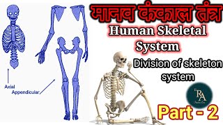 Division of skeletal system (axial skeletal and apendicular skeletal) #pharmacy #notes #hap #biology