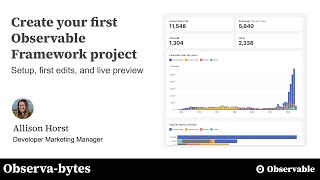 Create your first Observable Framework project