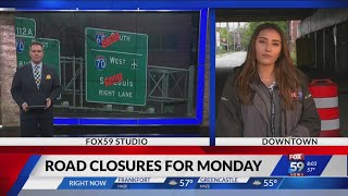 North Split project road closures Monday