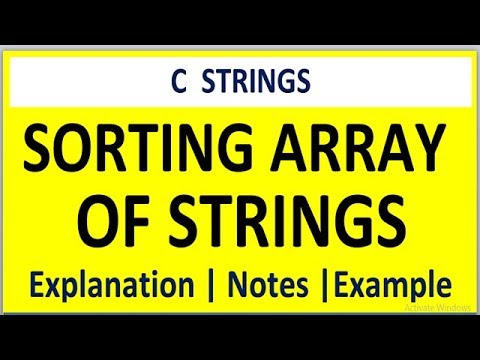 C PROGRAM FOR SORTING ARRAY OF STRING | C PROGRAM FOR SORTING STRINGS ...