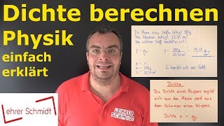 Dichte berechnen - Physik einfach erklärt (Formel & Beispiele) | Lehrerschmidt