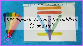 DIY Popsicle Pattern Puzzle for Toddlers (Ages 2 and up) | Screen free Activities