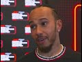 Lewis Hamilton talks about his moment squatting next to the W15