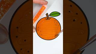 ✨🍊✨ #glitter #glitterart #colorfulcreativekids #fruit #orange #color