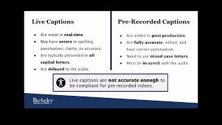 Captions and Accessibility