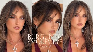 BURGUNDY SMOKEY EYE MAKEUP TUTORIAL