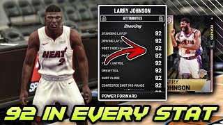 2K GAVE THIS CARD 92 IN EVERY STAT IN NBA 2K19 MyTEAM!! | PINK DIAMOND LARRY JOHNSON GAMEPLAY