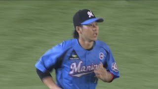 【プロ野球パ】間一髪！鈴木のファインプレーで満塁のピンチ脱出 2015/08/30 M-Bs