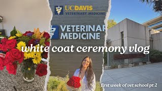 first week of vet school vlog pt 2 ✨ white coat ceremony 🥼, orientation week, & more