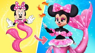 Minnie and Mickey Mouse Became Mermaids / 35 LOL OMG DIYs