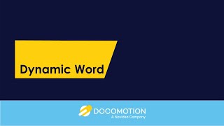 Dynamic Word Add-in Overview
