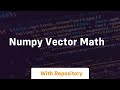 numpy vector math