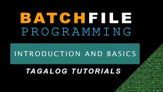 Batch Programming (Tagalog) - 1. Basic script