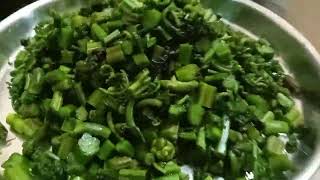 lingude ki sabji kese kaate | how to clean and cut lingude @Rakhigodiyal