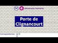 annonces sonores sur la ligne 4 du métro de paris de porte de clignancourt à mairie de montrouge