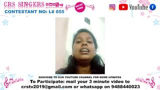 Crstv singer awards 2020 contest | L#055 |  Jasmin Sheeba | Thuckalay | online singing contest