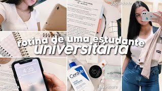 ROTINA DE UNIVERSITÁRIA 💻 | estudos na biblioteca, o que levo + rotina matinal e estudos