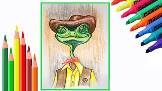 HOW TO USE COLORED PENCIL, Guide for beginners, how to draw Rango, how to blend colored pencil, Art
