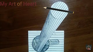Drawing 3D Skyscraper on Line Paper - How to Draw a Big Building Illusion - By Vamos