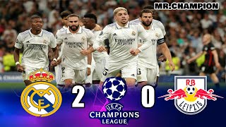 Real Madrid vs Leipzig 2 x 0 resumen y goles en español