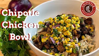 Chipotle Bowl Cooked at Home w/ Brown Rice, Black Beans, and Corn Salsa Recipes