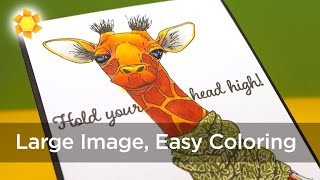Large Image, Easy Copic Coloring
