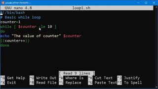 BASH While Loop