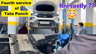 Fourth service itni costly 😱!! Tata Punch 4th service fully detailed #tatapunchservice