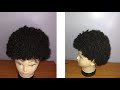 How to make a quick afro wig that looks like your natural hair|| No machine||easy & quick to make.