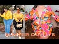 BRIGHT SUMMER OUTFITS YOU NEED!! PLUS SIZE TRY ON HAUL, BOOHOO PRETTYLITTLETHING ASOS | GL