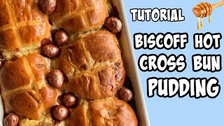 How to make a Biscoff Hot Cross Bun Pudding! tutorial #Shorts