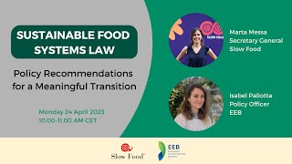 Press Briefing: Sustainable Food Systems Law: Policy Recommendations for a Meaningful Transition