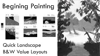Intro to Painting Landscapes: Overlaps, Foreground, Middle-ground, Background, and Value