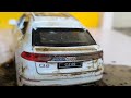 Audi Q8 scale car wash | Toy car wash |  muddy Audi | high pressure water car washing |