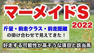 【マーメイドステークス2022】斤量・前走クラス・前走距離の掛け合わせで見えてきた！好走する可能性が高そうな項目と該当馬