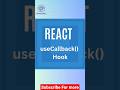 Master React's useCallback() Hook in One Mind-Blowing Video🤯 - code crushers #react #new #shortvideo