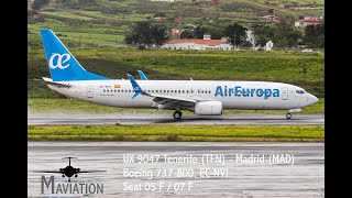 Air Europa, Boeing 737-800, Tenerife (TFN) - Madrid (MAD)