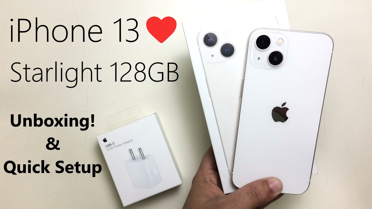 IPhone 13 | Starlight | 128GB | Unboxing | Initial Setup | Feb 2022 ...